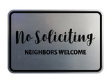 Signs ByLITA Classic Framed No Soliciting Neighbors Welcome Sign
