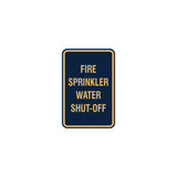 Portrait Round Fire Sprinkler Water Shut-Off Sign