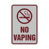 Portrait Round No Vaping Sign