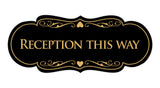 Signs ByLITA Designer Reception This Way Sign