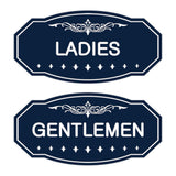 Victorian Ladies And Gents Sign Set