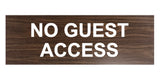 Signs ByLITA Basic No Guest Access Sign