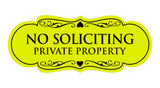 Signs ByLITA Designer No Soliciting Private Property Sign