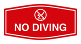 Signs ByLITA Fancy No Diving Sign with Adhesive Tape, Mounts On Any Surface