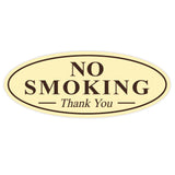 Oval NO SMOKING Thank You Sign