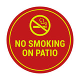 Signs ByLITA Circle No Smoking on Patio Sign