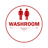 Signs ByLITA Circle Washroom Sign