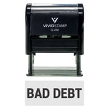 Black Bad Debt Self-Inking Office Rubber Stamp