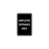 Signs ByLITA Portrait Round Employee Entrance Only Sign with Adhesive Tape, Mounts On Any Surface, Weather Resistant, Indoor/Outdoor Use
