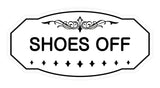 Victorian Shoes Off Sign