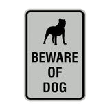 Portrait Round Beware Of Dog Sign