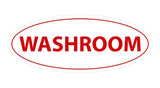 Oval Washroom Sign