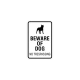 Signs ByLITA Portrait Round Beware of dog no trespassing Sign