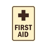 Portrait Round First Aid Sign