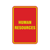 Portrait Round Human Resources Sign