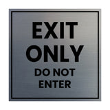 Square Exit Only Do Not Enter Sign