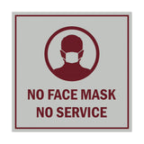 Signs ByLITA Square No Face Mask No Service Sign