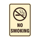 Portrait Round No Smoking Sign