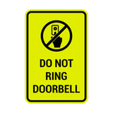 Portrait Round Do Not Ring Doorbell Sign