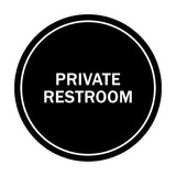 Signs ByLITA Circle Private Restroom Sign