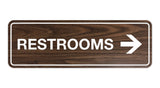 Signs ByLITA Standard RESTROOM (RIGHT ARROW) Sign