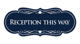 Signs ByLITA Designer Reception This Way Sign