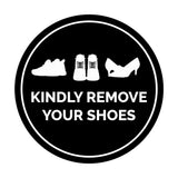Signs ByLITA Circle Kindly Remove Your Shoes Sign