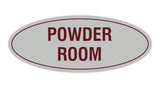 Oval Powder Room Sign