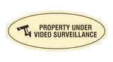 Oval Property Under Video Surveillance Sign