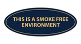 Oval THIS IS A SMOKE FREE ENVIRONMENT Sign
