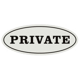 Oval PRIVATE Sign