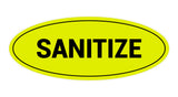 Oval Sanitize Sign