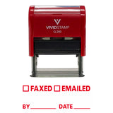 Faxed Emailed By Date Self Inking Rubber Stamp