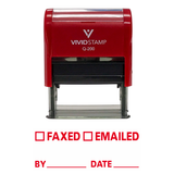 Faxed Emailed By Date Self Inking Rubber Stamp