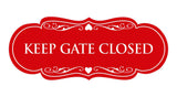 Signs ByLITA Designer Keep Gate Closed Sign
