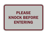 Signs ByLITA Classic Framed Please Knock Before Entering