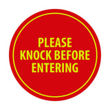 Signs ByLITA Circle Please Knock Before Entering Sign