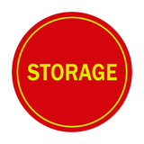 Red / Yellow Signs ByLITA Circle Storage Sign