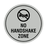 Circle No Handshake Zone Sign
