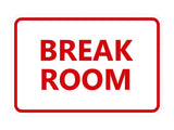 Signs ByLITA Classic Framed Break Room Sign
