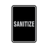 Portrait Round Sanitize Sign