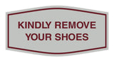 Signs ByLITA Fancy Kindly Remove Your Shoes Sign