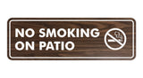 Standard No Smoking On Patio Sign
