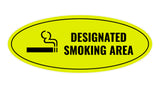 Signs ByLITA Oval Designated Smoking Area Sign