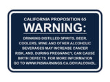 Signs ByLITA Classic Framed California Proposition 65 Sign Alcoholic Beverages