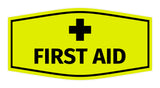 Signs ByLITA Fancy First Aid Sign with Adhesive Tape, Mounts On Any Surface, Weather Resistant, Indoor/Outdoor Use