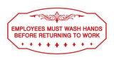 Victorian Employees Must Wash Hands Before Returning To Work Sign