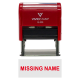 Missing Name Teacher Self-Inking Office Rubber Stamp