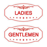 Victorian Ladies And Gents Sign Set