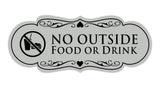 Signs ByLITA Designer No Outside Food or Drink Sign